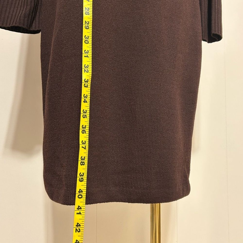 ST. JOHN collection by Marie Gray.Dark chocolate Dress with Gold Accents size 8 - Picture 8 of 13